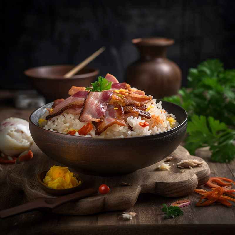 Bacon_Rice_food_photography_rustic_style__0810a9ce-cc1c-4047-bd04-90c96ce6228e